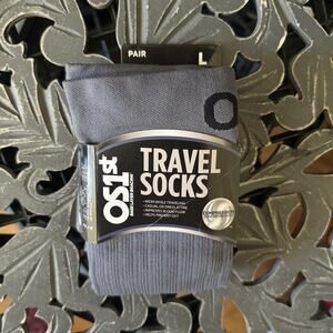 OS1st TS5 Travel Compression Socks Gray Knee High 15–20 mmHg Men’s Large New